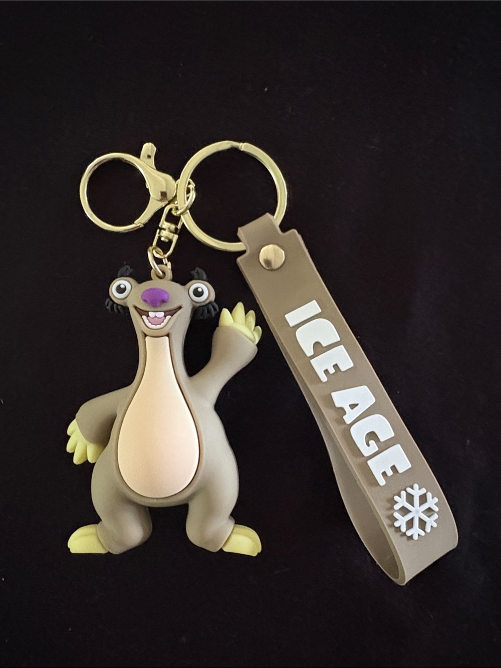 Ice Age Sid The Sloth Character Keychain Bag Charm with Strap